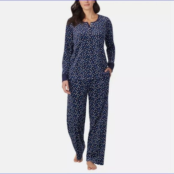 NAUTICA Silky Fleece 2-Piece Pajama Set V-Neck - Various Sizes / Patterns - EUC - Picture 6 of 13